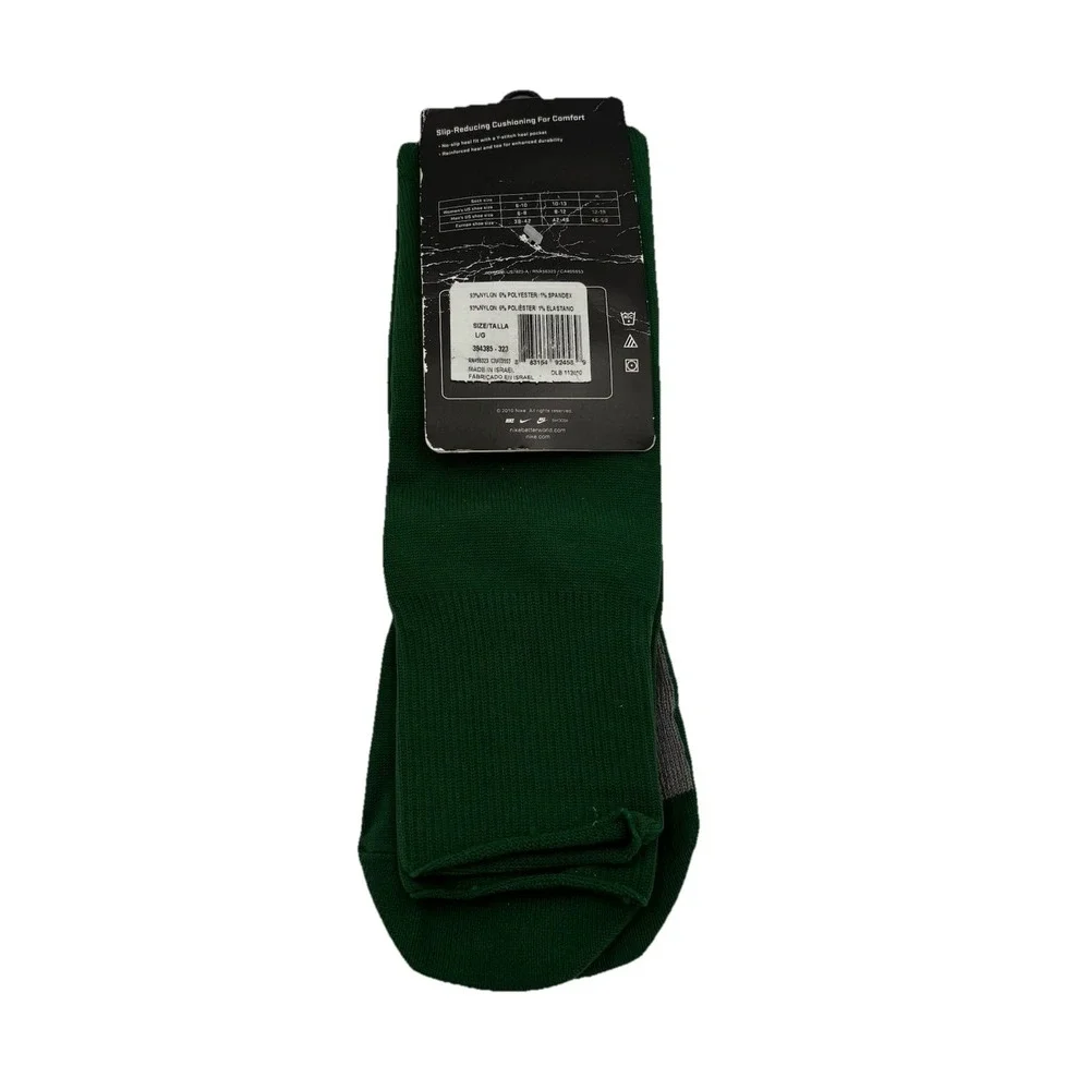NEW Nike Soccer Men 8-12 Large‎ Green Cushioned Knee High Sock Classic Ribbed